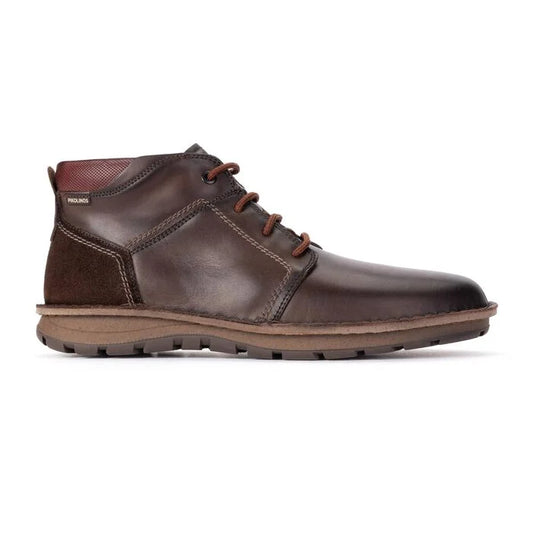 Pikolinos Men's M2T-8066C1 BAEZA Men's extra comfort lace-up boot in Dark Brown
