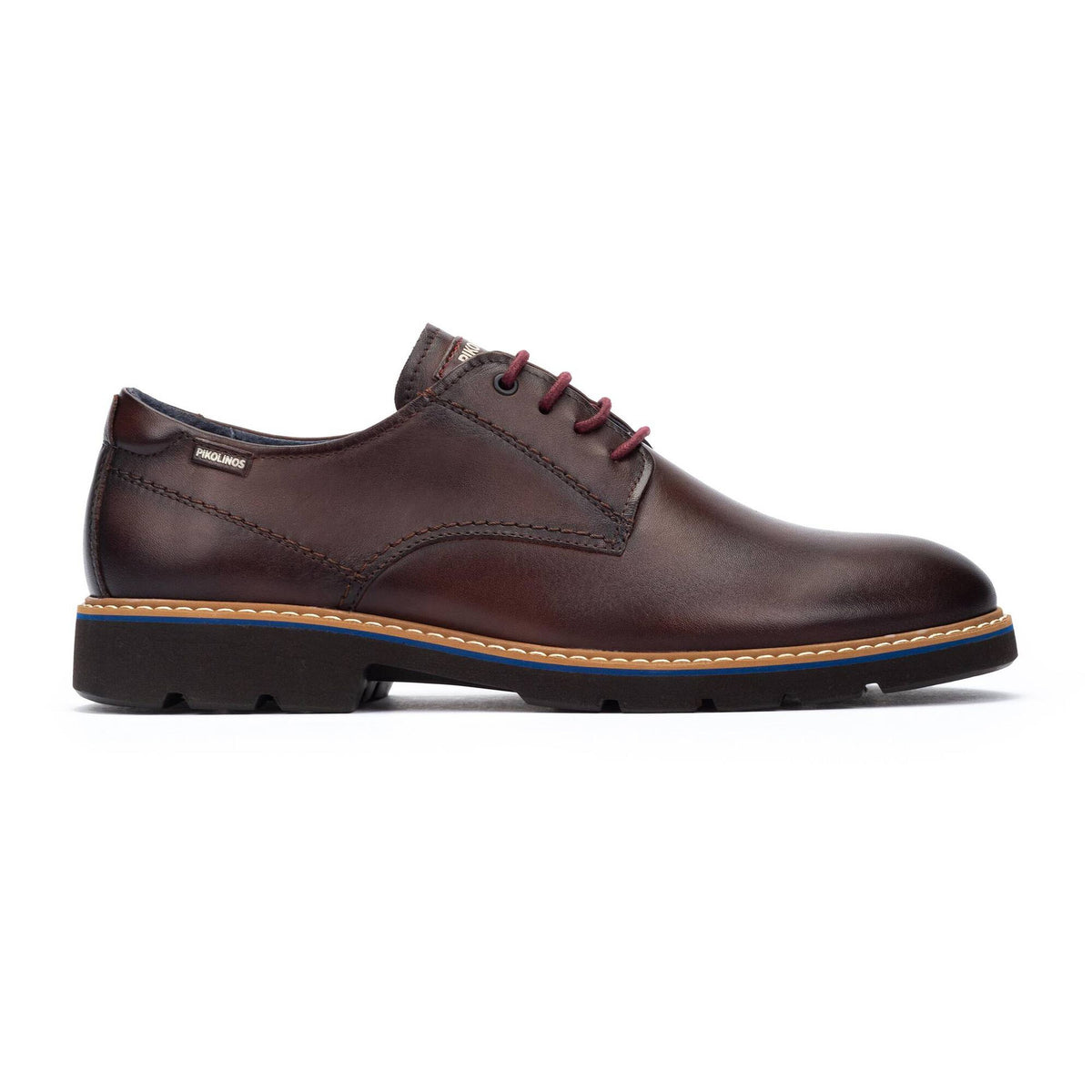 Pikolinos Men's Alarcon M7D-4289 Leather Lace-Up Shoes Olmo Brown