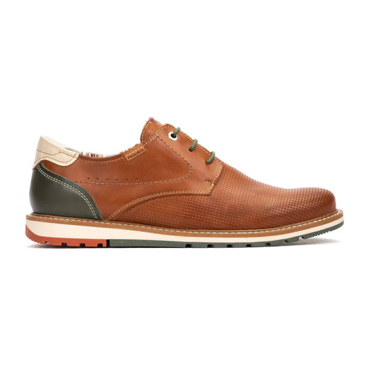 Pikolinos Men's Berna M8J-4322C1 Leather Lace-Up Shoes Brandy Brown