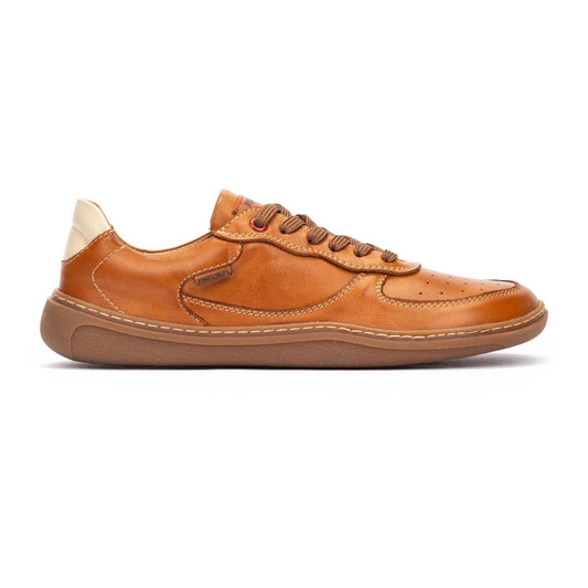 Pikolinos Men's Aranjuez U9F-6363C1 Leather Lace-Up Sneakers Brandy Brown
