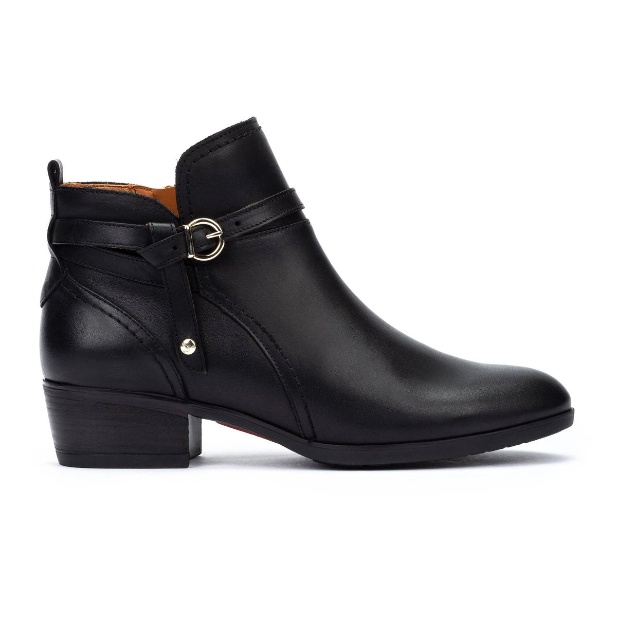 Pikolinos Women's Daroca W1U-8901C1 Leather Heeled Ankle Boots Black