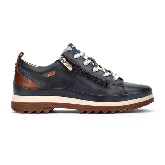 Pikolinos Women's Vigo W3W-6979 Leather Zip Casual Shoes Ocean Blue