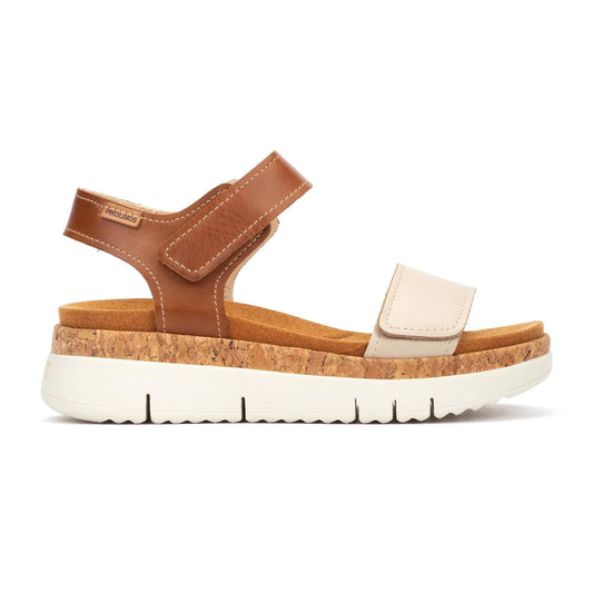 Pikolinos Women's Palma W4N-0940C1 Leather Wedge Sandals Marfil Brown