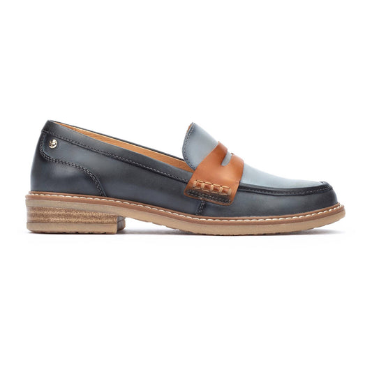 Pikolinos Women's Aldaya W8J-3541C3 Leather Loafer Shoes Ocean Blue