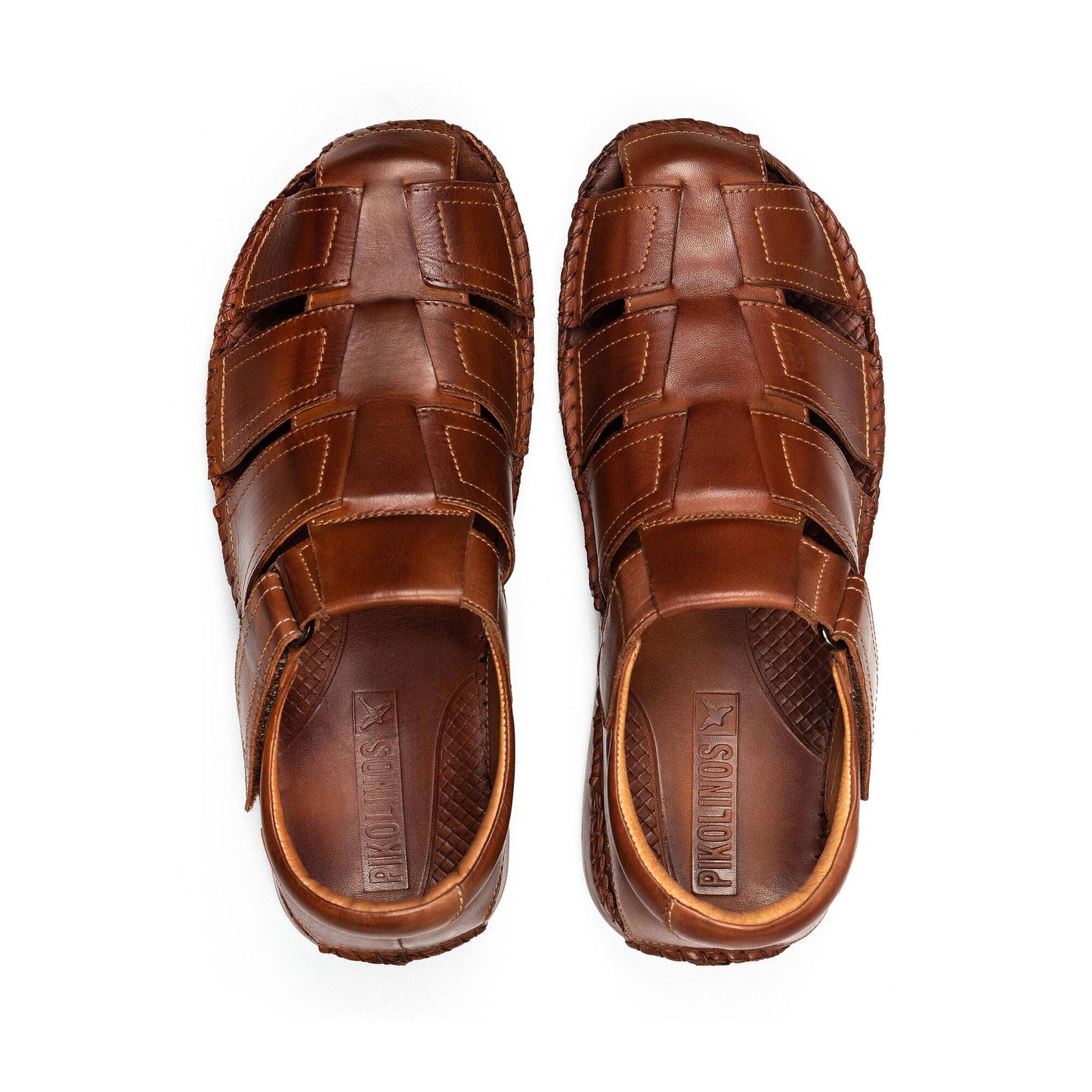 Pikolinos Men's Tarifa 06J-5433 Leather Flat Sandals Cuero Brown