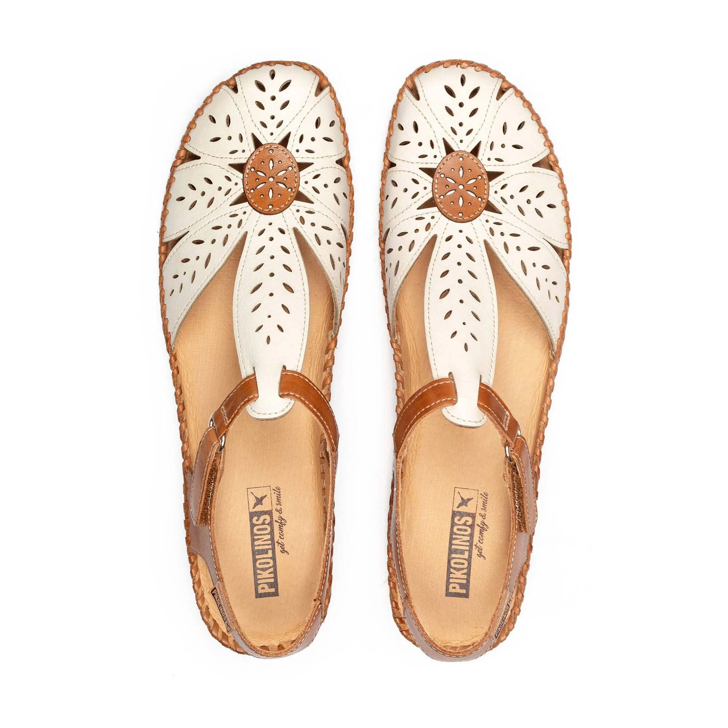 Pikolinos Women's P. Vallarta 655-0841C1 Leather Sandals Nata Beige