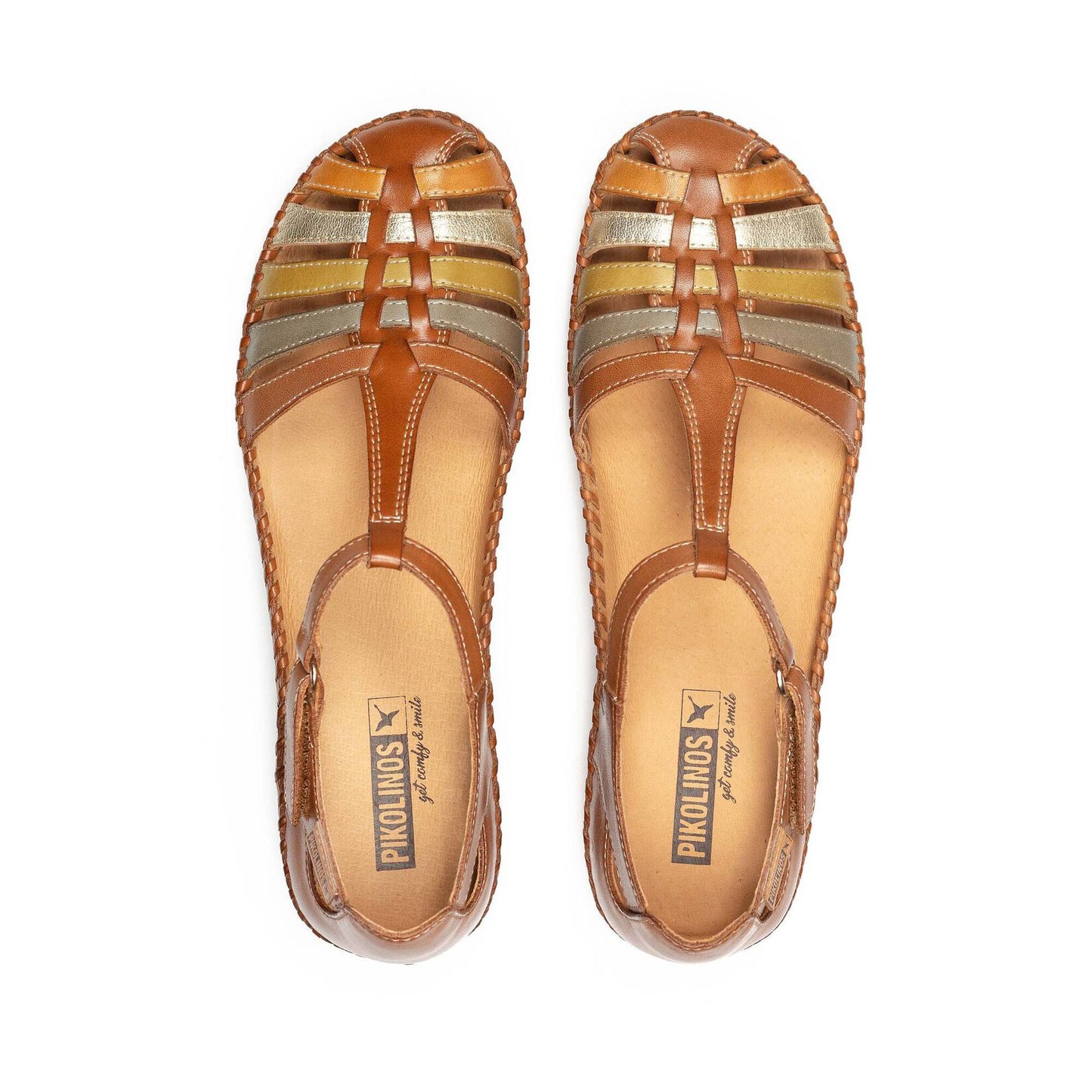 Pikolinos Women's P. Vallarta 655-0843C4 Leather Sandals Brandy Brown