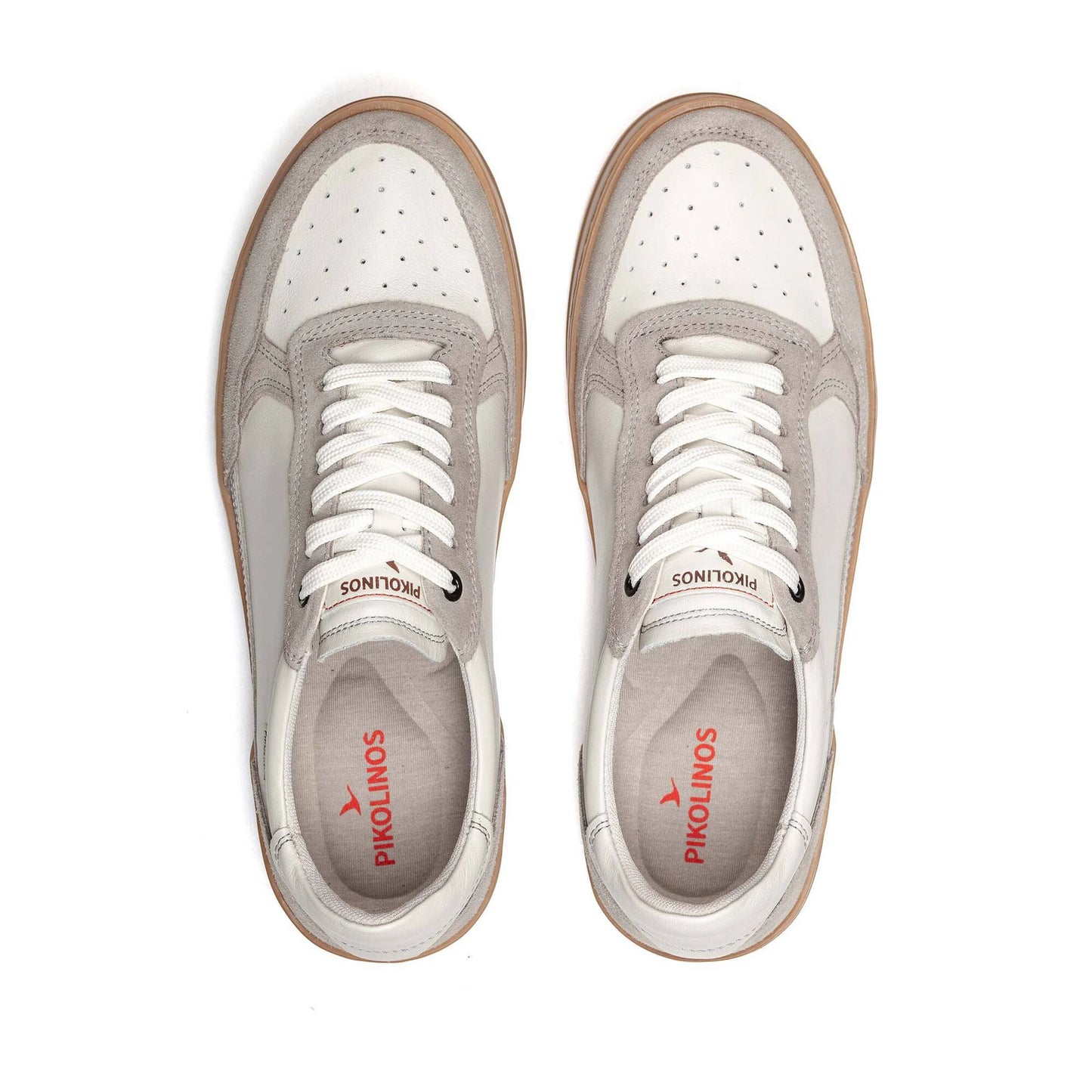Pikolinos Men's Xativa M1K-6383C2 Leather Lace-Up Trainers Espuma White