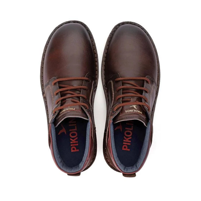 Pikolinos Men's M2T-8066C1 BAEZA Men's extra comfort lace-up boot in Dark Brown