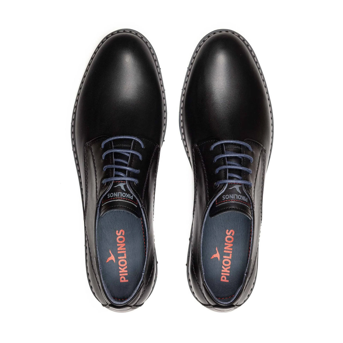 Pikolinos Men's Alarcon M7D-4289 Leather Lace-Up Shoes Black