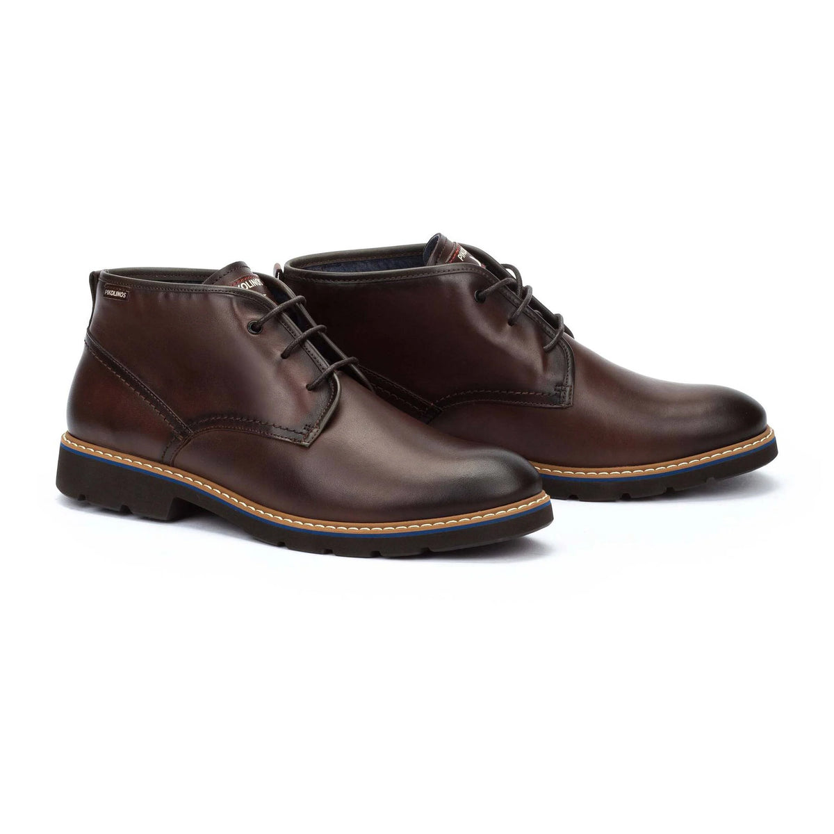 Pikolinos Men's Alarcon M7D-8054C1 Leather Lace-Up Ankle Boots Olmo Brown