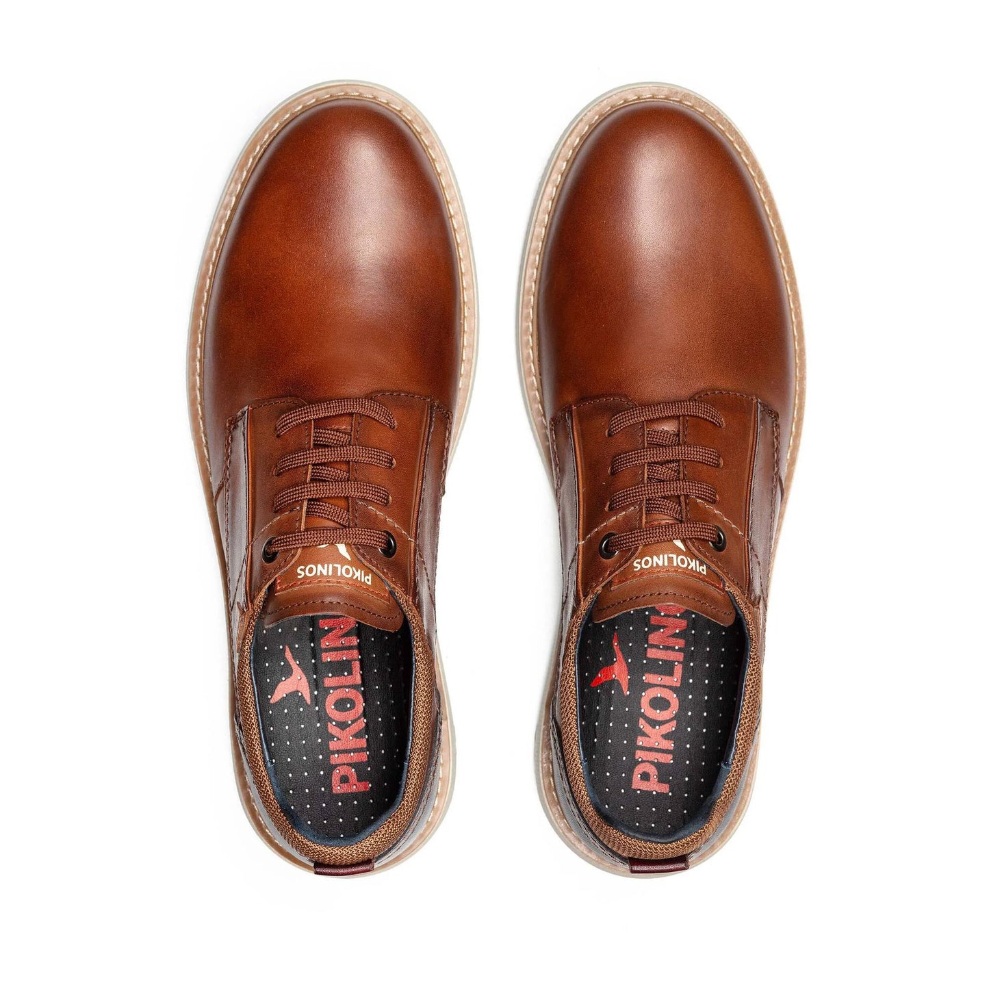 Pikolinos Men's Bilbao M8D-4292C1 Leather Lace-Up Trainer Shoes Cuero Brown