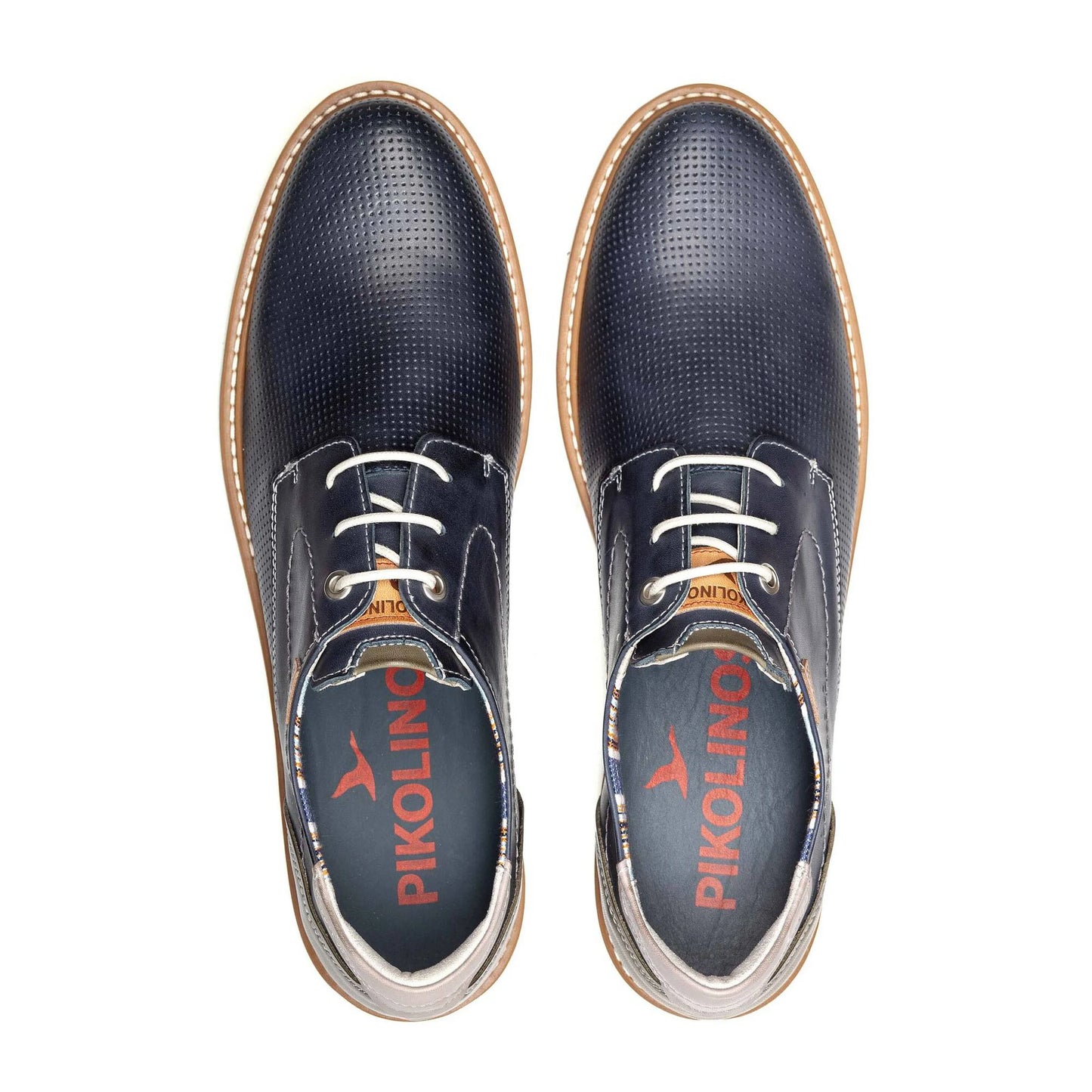 Pikolinos Men's Berna M8J-4322C1 Leather Lace-Up Shoes Blue