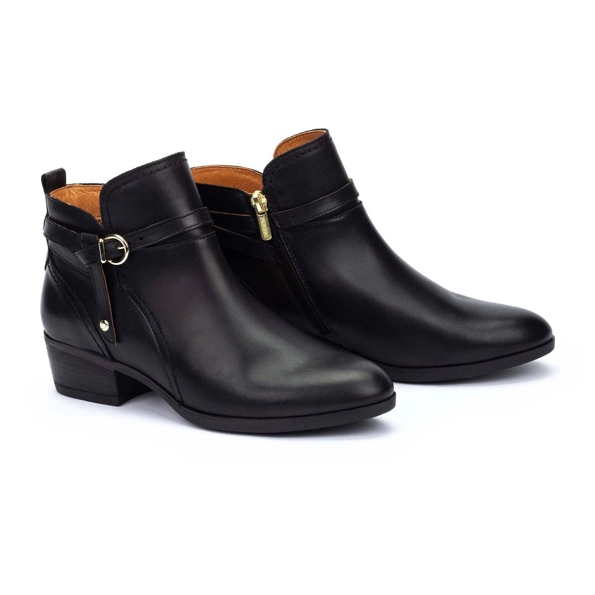 Pikolinos Women's Daroca W1U-8901C1 Leather Heeled Ankle Boots Black