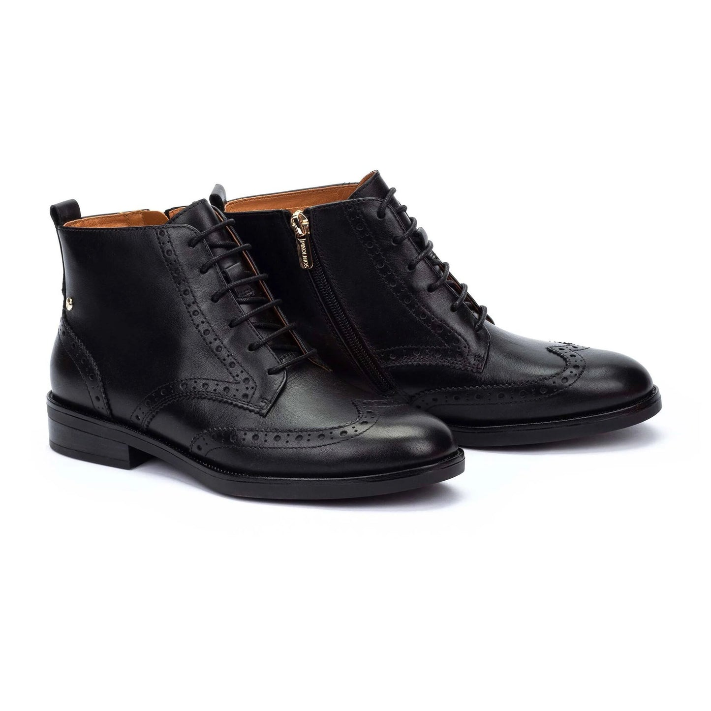 Pikolinos Women's Puertollano W3C-8856 Leather Flat Ankle Boots Black