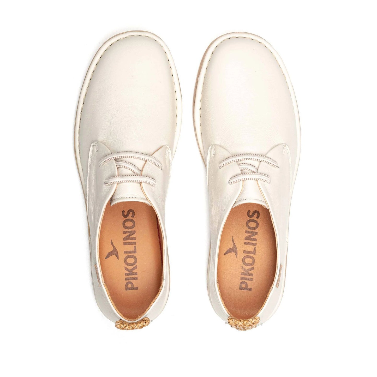 Pikolinos Women's Noia W5W-4535 Leather Lace-Up Shoes Nata Beige