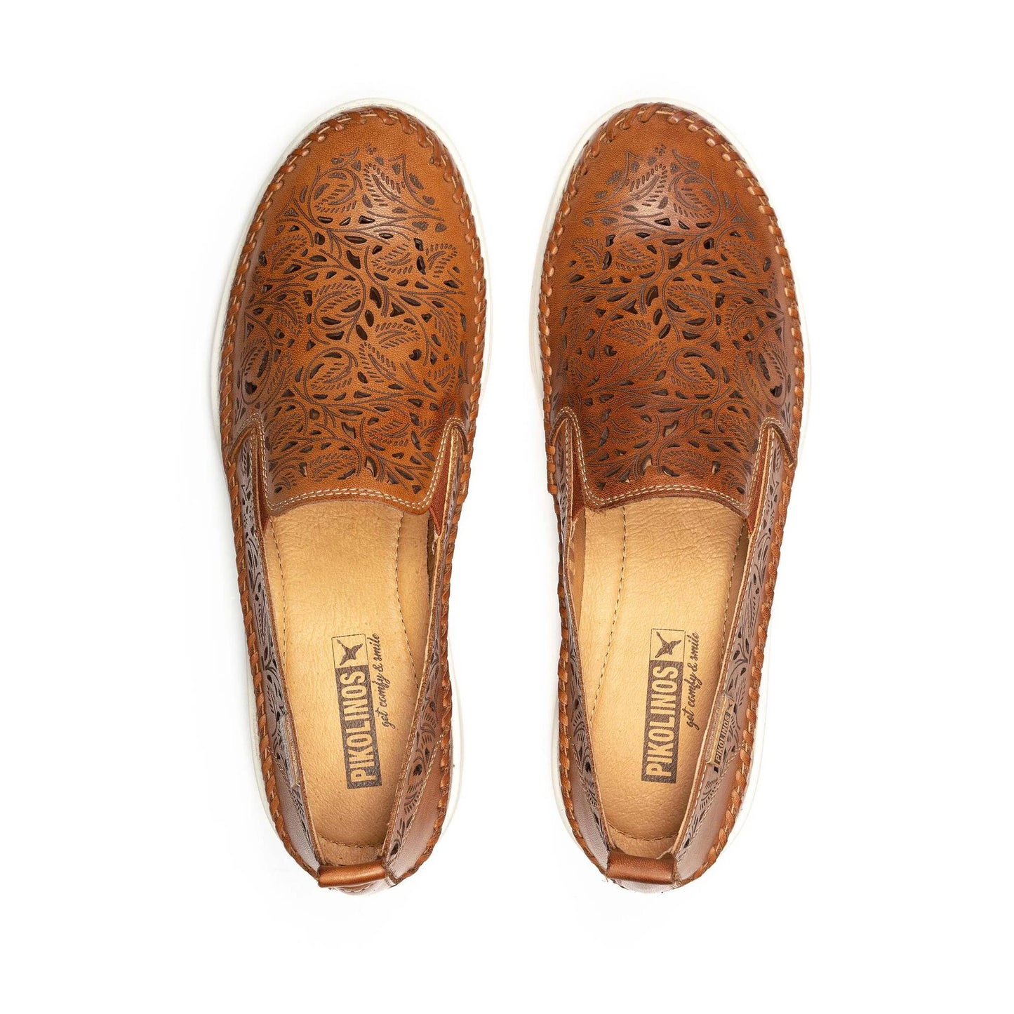 Pikolinos Women's Tenerife W8D-3896 Leather Moccasin Shoes Brandy Brown