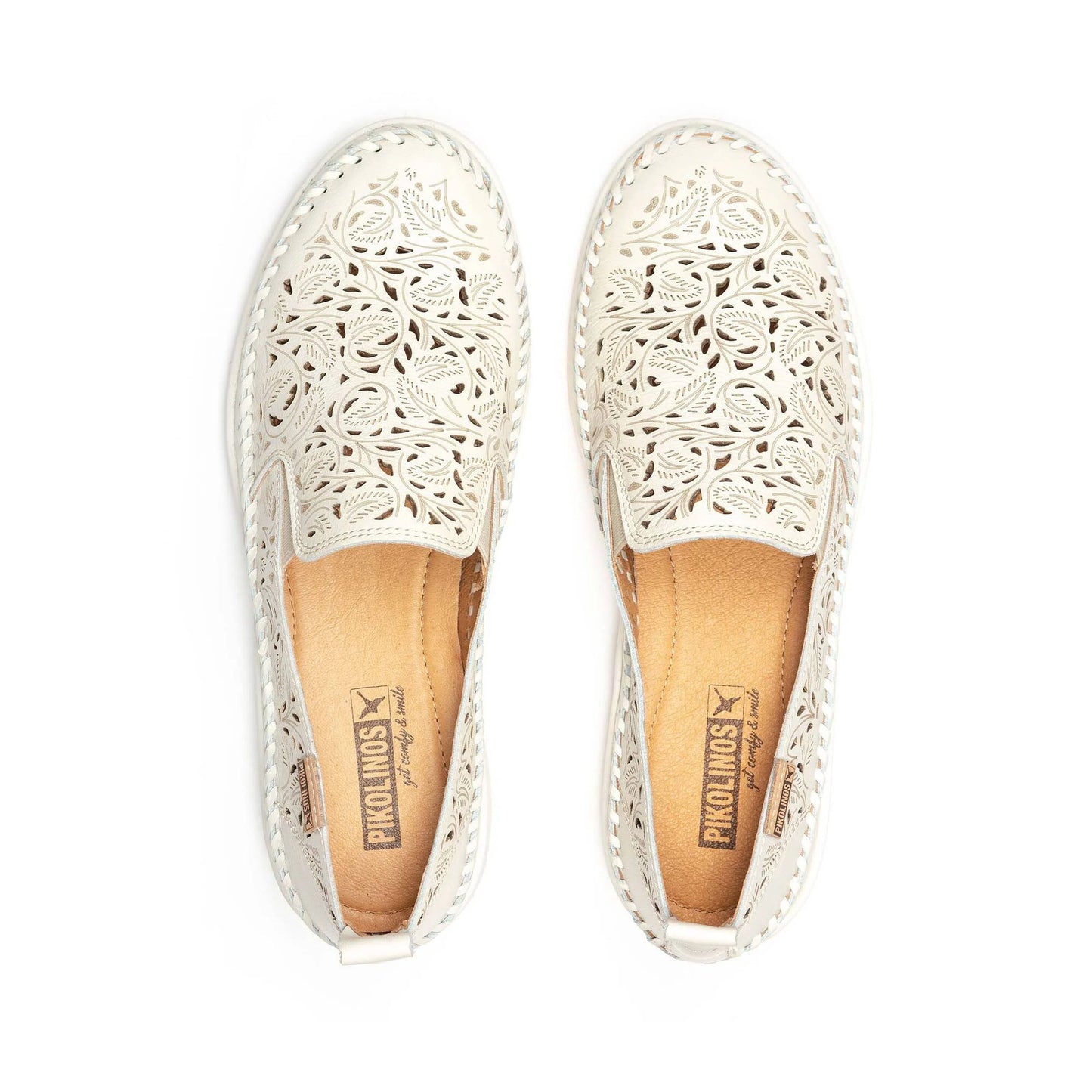 Pikolinos Women's Tenerife W8D-3896 Leather Moccasin Shoes Nata Beige