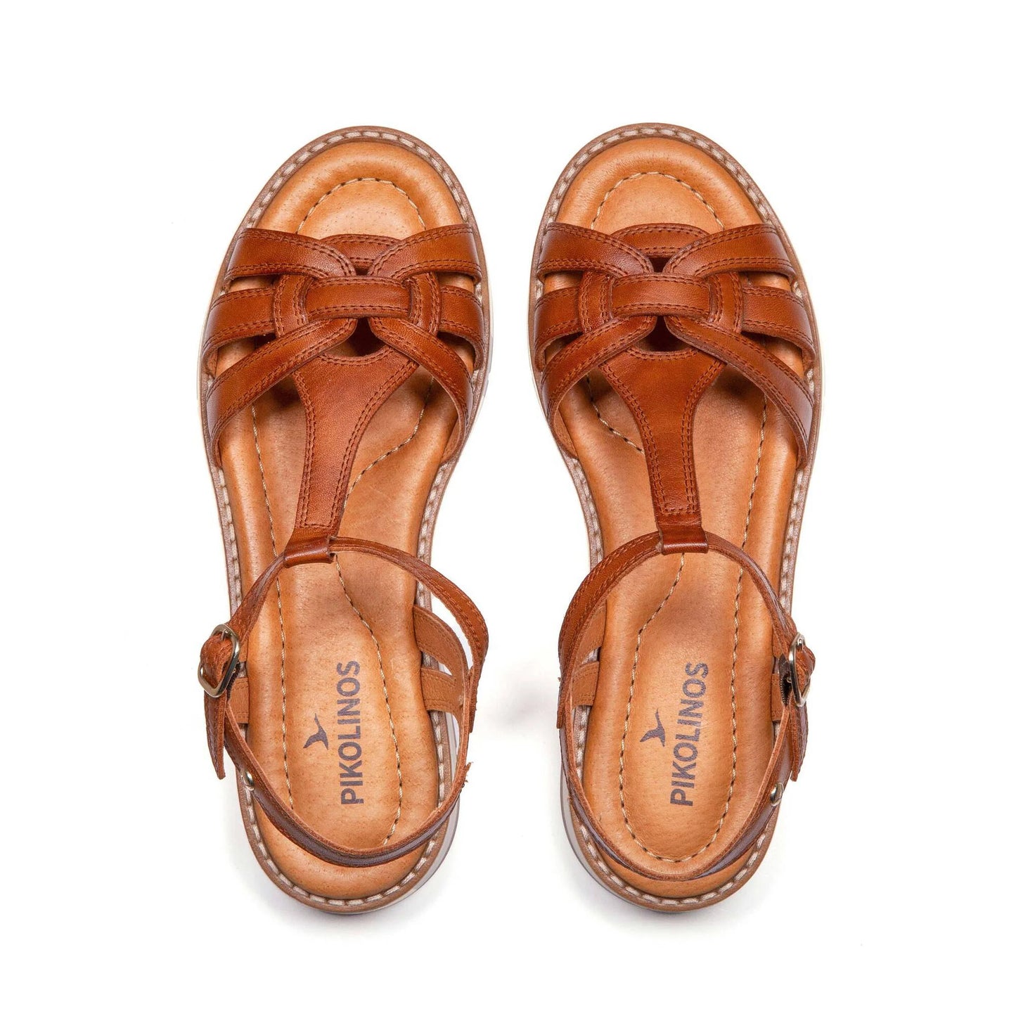Pikolinos Women's Roquetas W9B-0789 Leather Sandals Brandy Brown