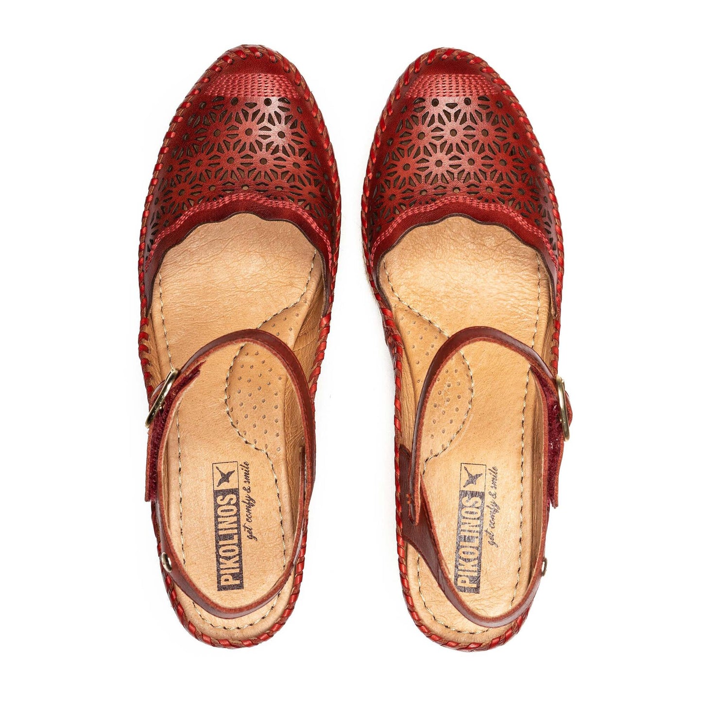 Pikolinos Women's W9Y-1508 Vila Jute Leather Wedge Sandals Sandia