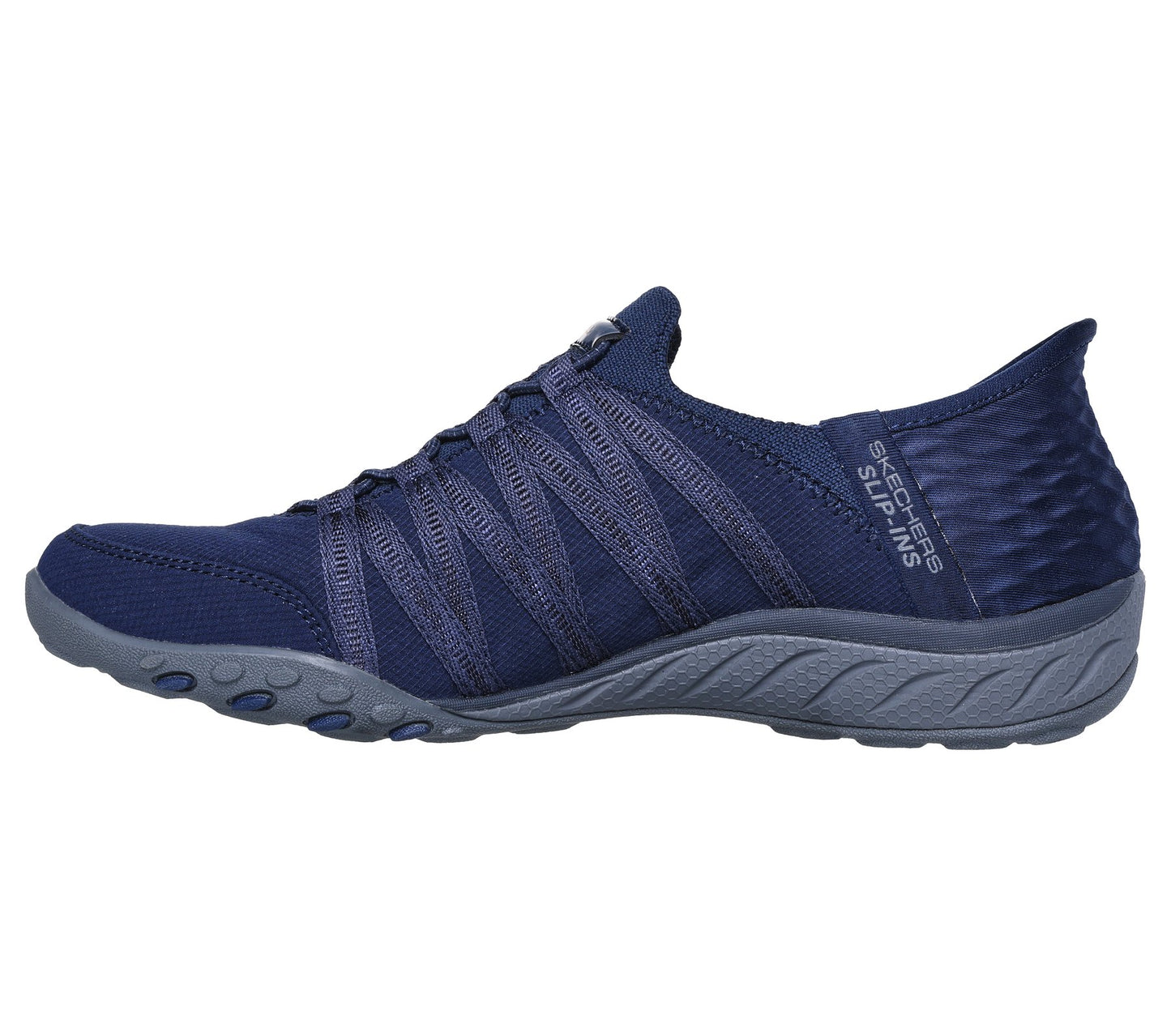 Skechers Women's 100593/NVY Slip-ins Relaxed Fit: Breathe-Easy - Roll-With-Me Trainers Navy Blue