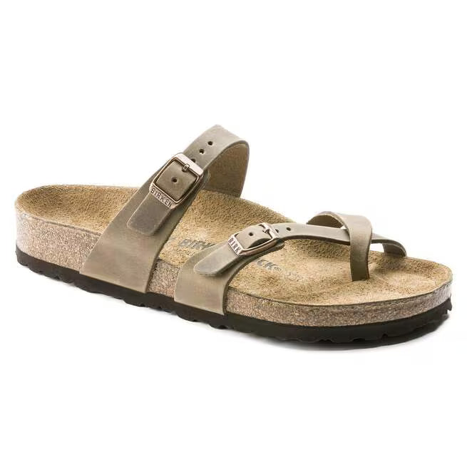 Birkenstock Women's Mayari Oiled Leather Sandals Tobacco Brown