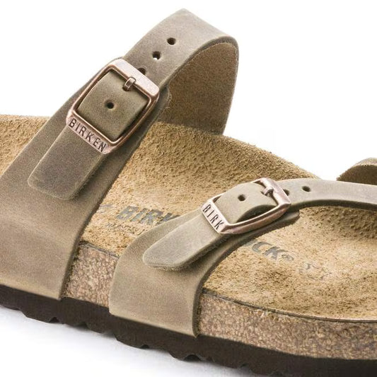 Birkenstock Women's Mayari Oiled Leather Sandals Tobacco Brown