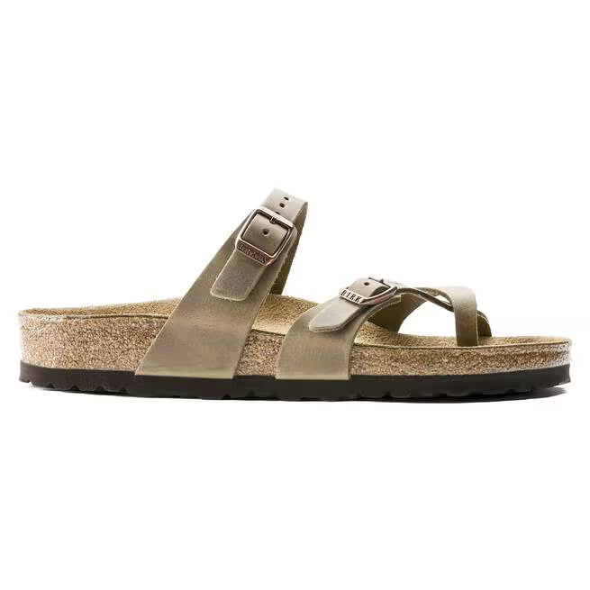 Birkenstock Women's Mayari Oiled Leather Sandals Tobacco Brown