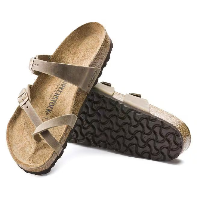 Birkenstock Women's Mayari Oiled Leather Sandals Tobacco Brown