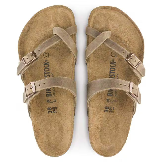 Birkenstock Women's Mayari Oiled Leather Sandals Tobacco Brown
