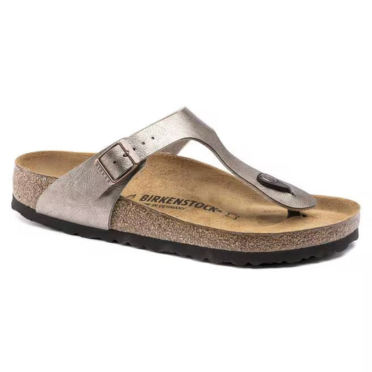 Birkenstock Women's Gizeh Birko-Flor Regular Fit Sandals Graceful Taupe