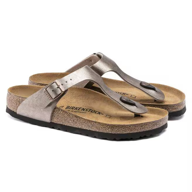 Birkenstock Women's Gizeh Birko-Flor Regular Fit Sandals Graceful Taupe