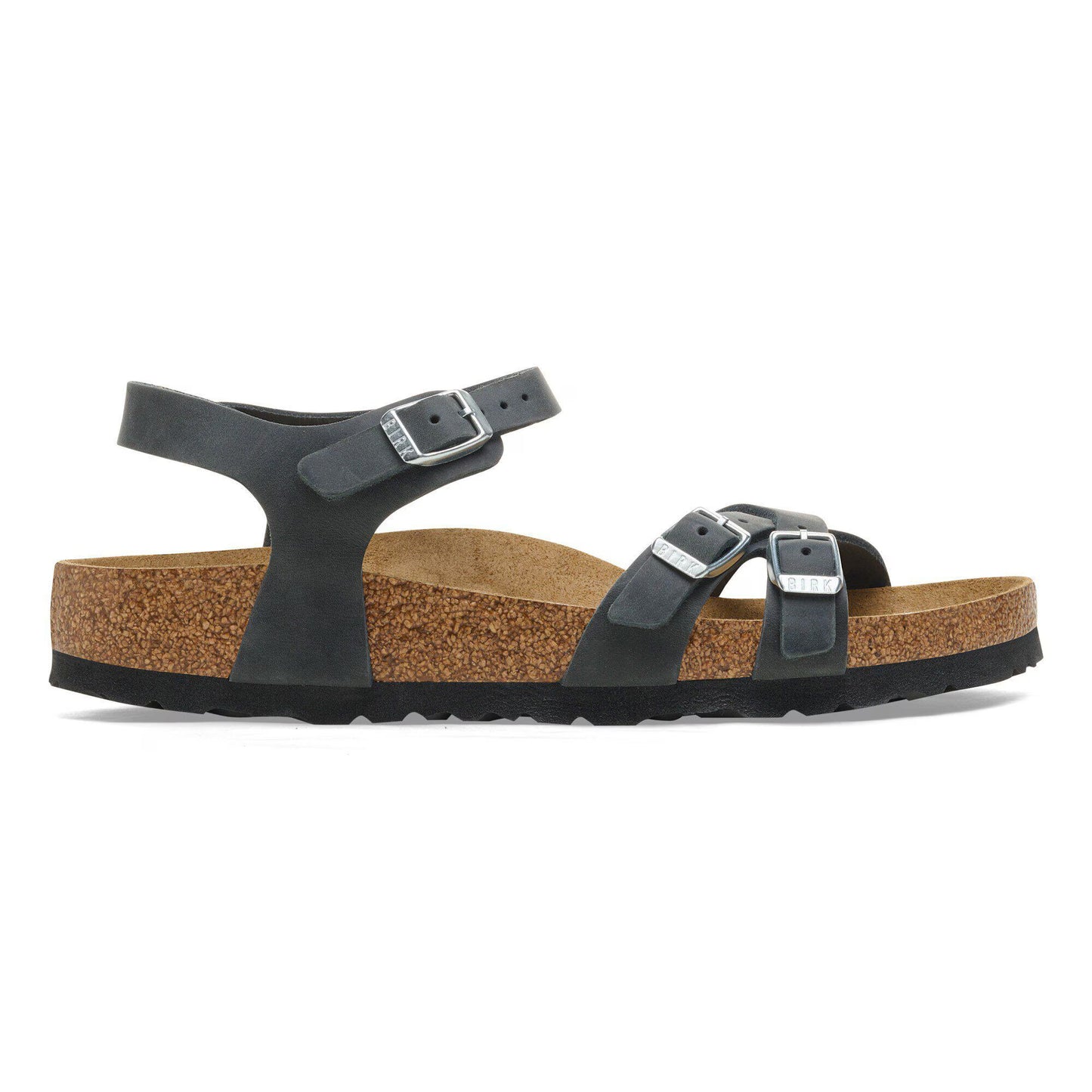 Birkenstock Women's Kumba LEOI Oiled Leather Sandals Black