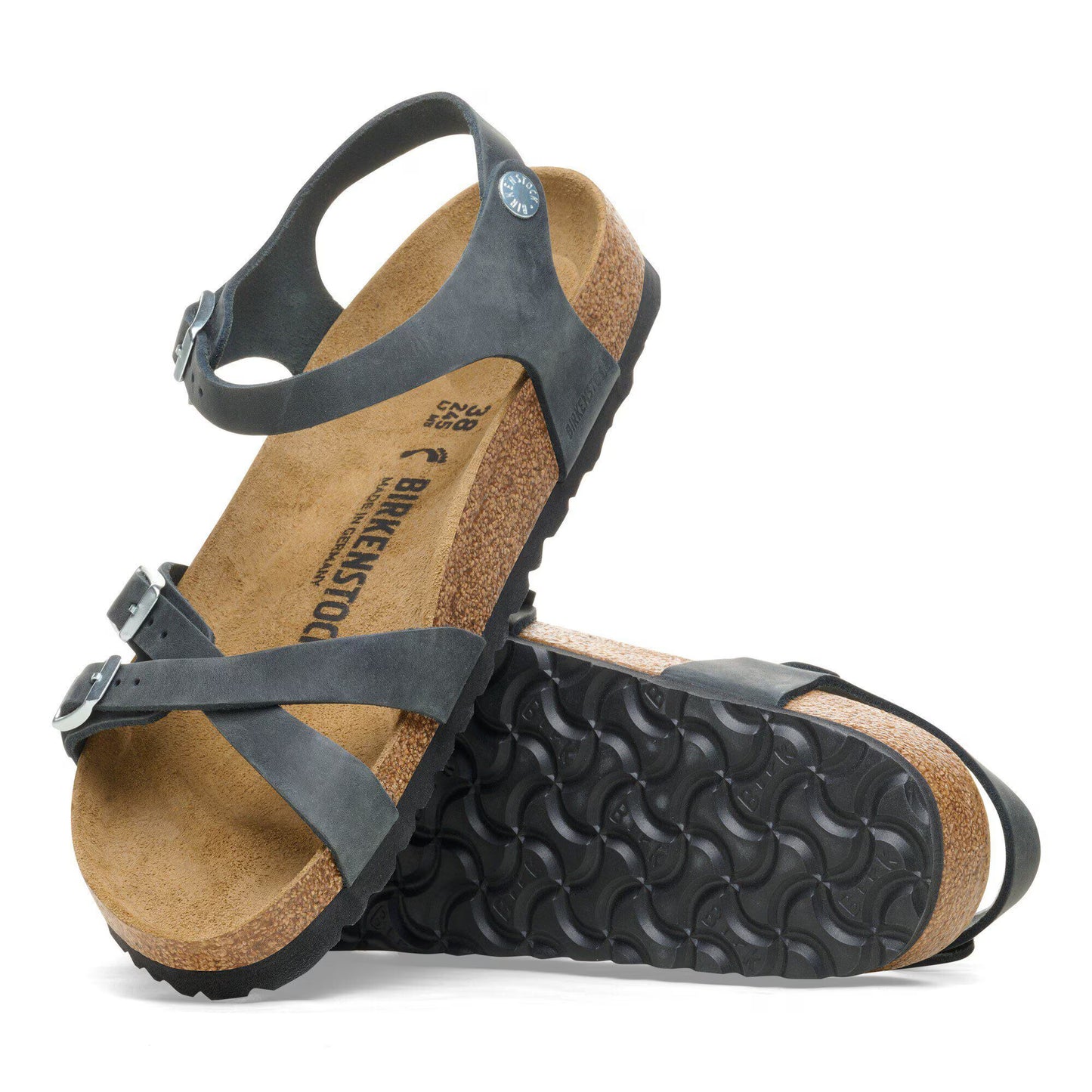 Birkenstock Women's Kumba LEOI Oiled Leather Sandals Black