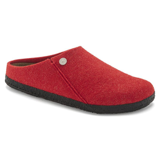 Birkenstock Unisex Zermatt Wool Felt Clog Slippers Red