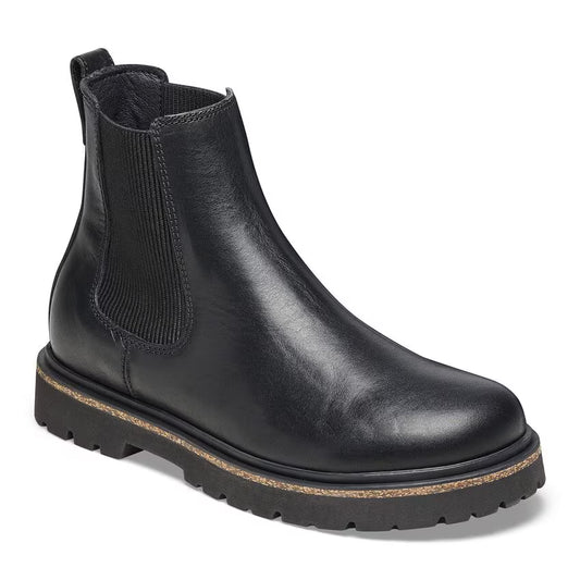 Birkenstock Women's Highwood Slip On Leather Chelsea Boots Black