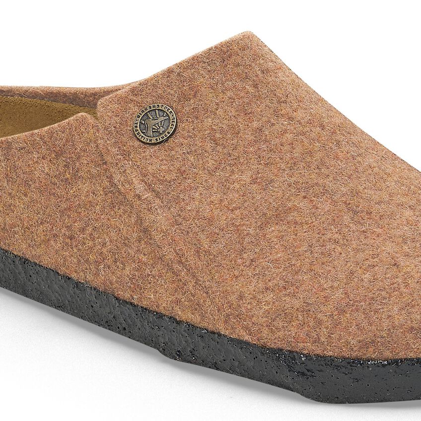 Birkenstock Unisex Zermatt Wool Felt Clog Slippers Toffee Brown