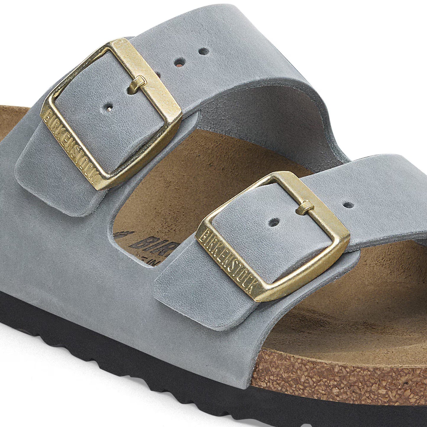 Birkenstock Women's Arizona Oiled Leather Regular Fit Sandals Basalt Grey