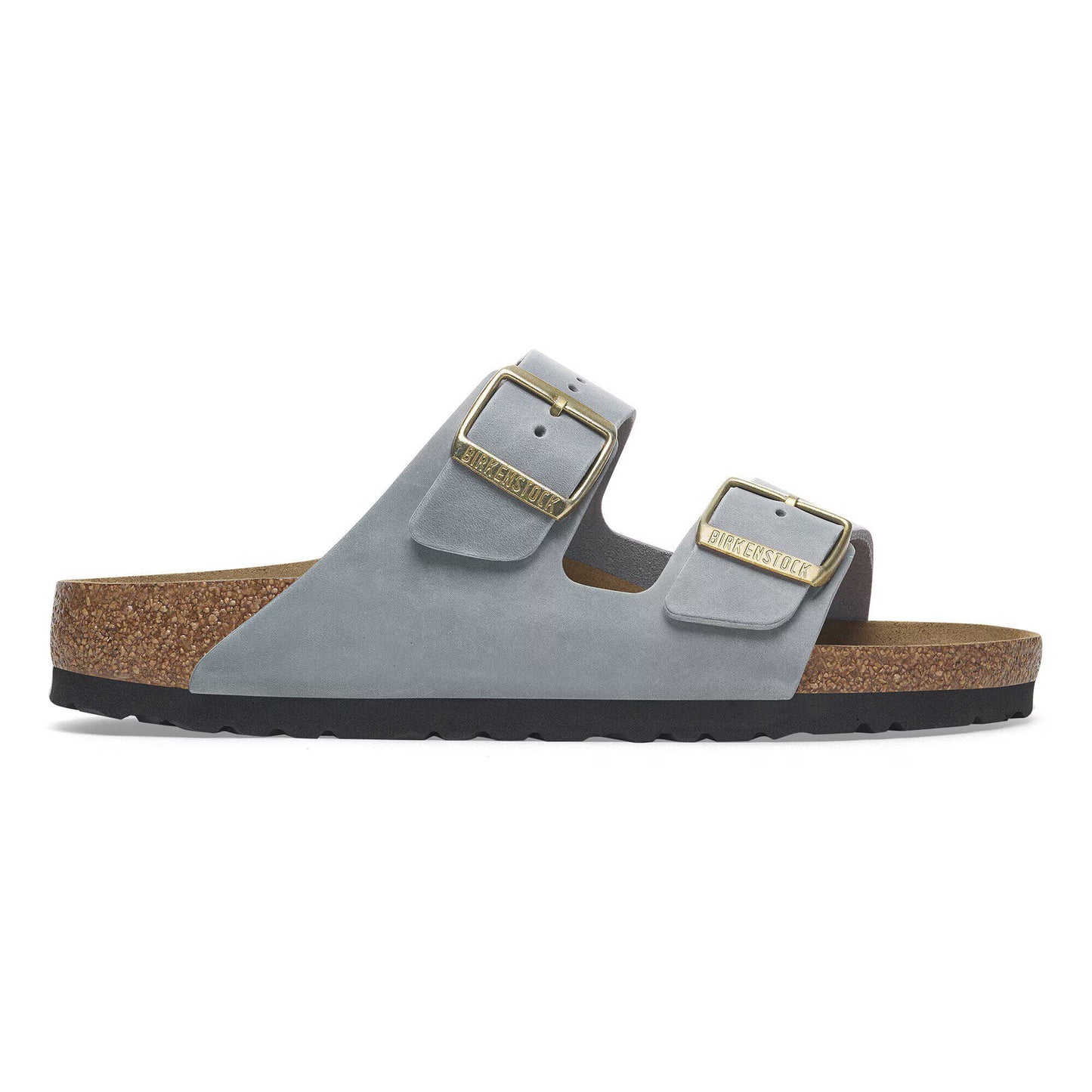 Birkenstock Women's Arizona Oiled Leather Regular Fit Sandals Basalt Grey