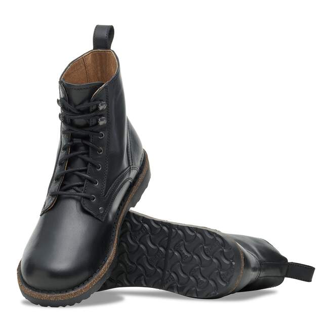 Birkenstock Unisex Bryson Leather Lace-Up Boots Black