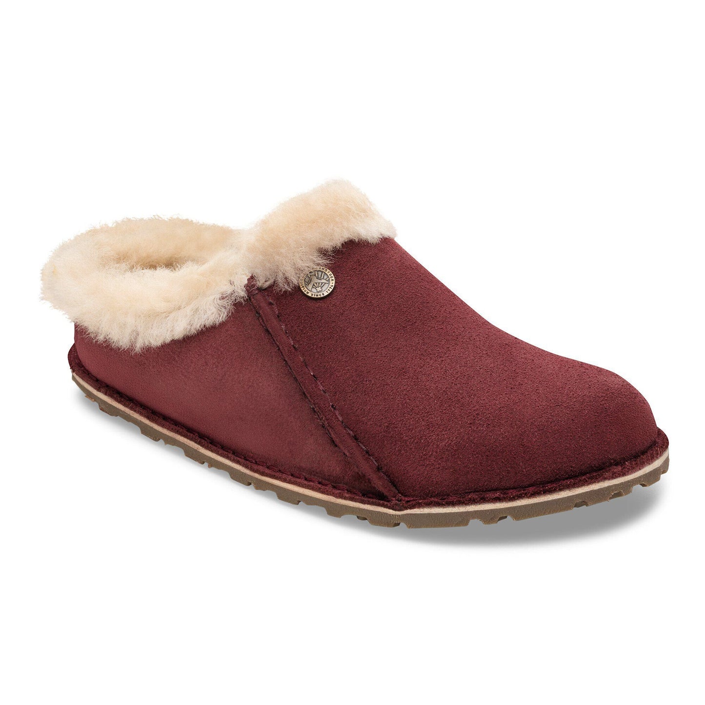 Birkenstock Unisex Zermatt Premium Suede Leather Clog Slippers Zinfandel