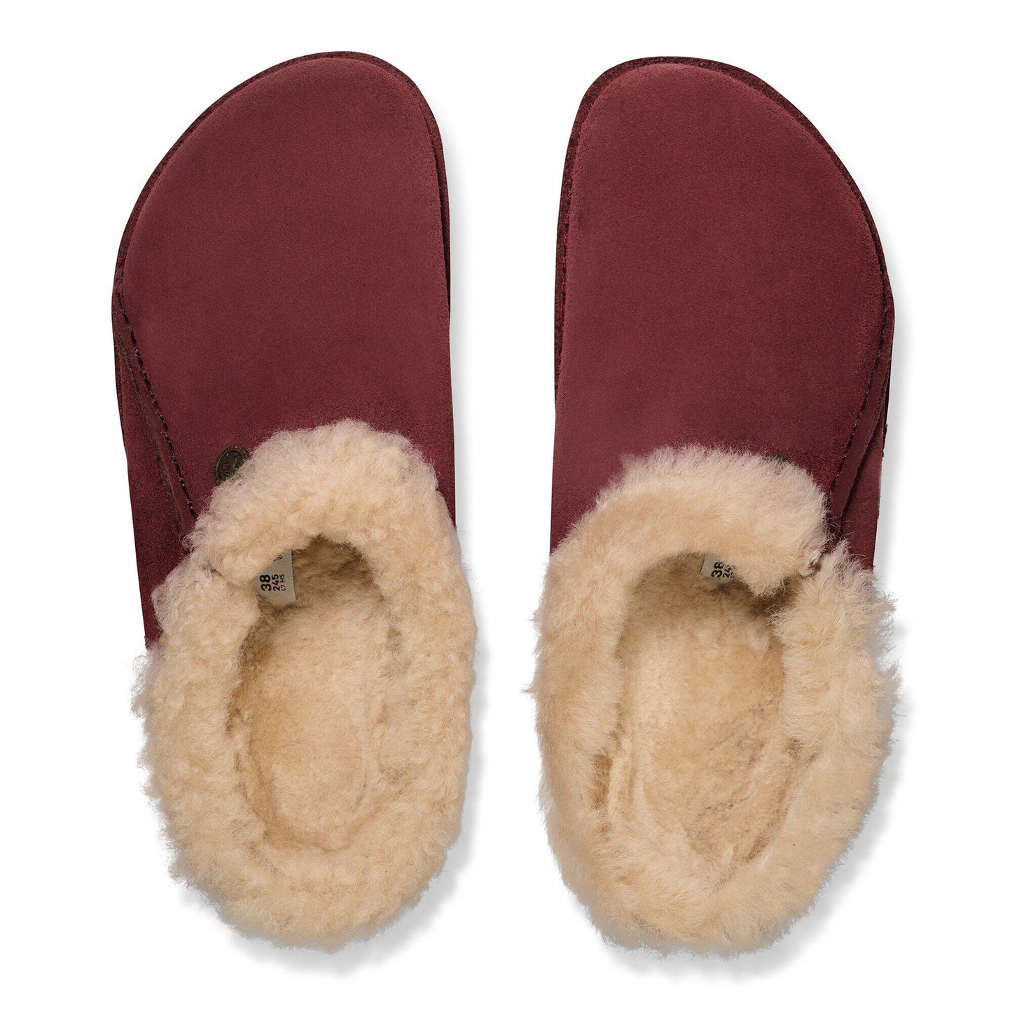 Birkenstock Unisex Zermatt Premium Suede Leather Clog Slippers Zinfandel