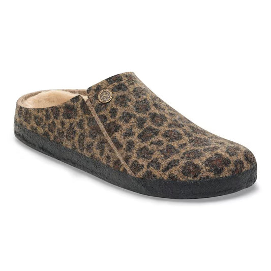 Birkenstock Women's Zermatt Wool Felt Clog Slippers Leo Toffee Melange Brown