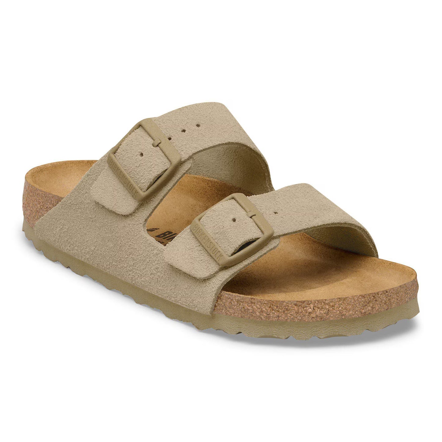 Birkenstock Women's Arizona LEVE Suede Leather Sandals Faded Khaki