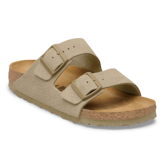 Birkenstock Women's Arizona LEVE Suede Leather Sandals Faded Khaki