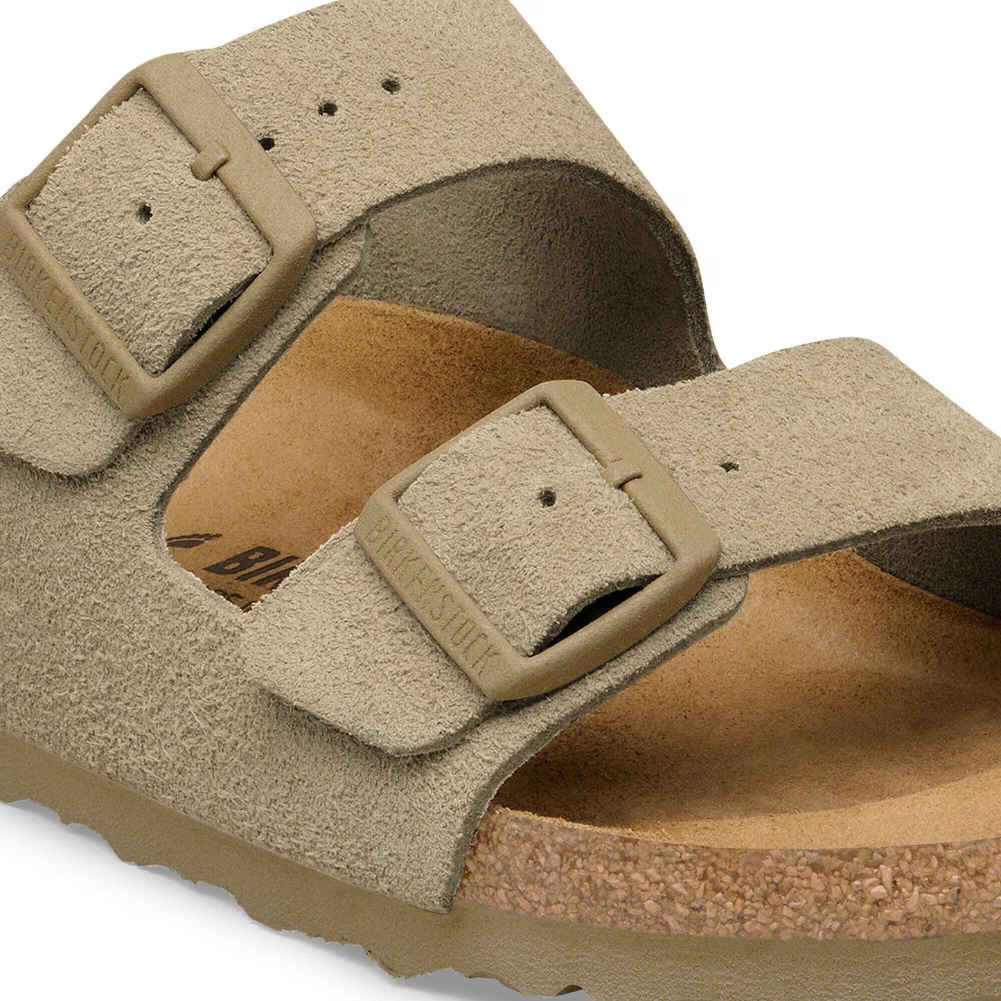 Birkenstock Women's Arizona LEVE Suede Leather Sandals Faded Khaki