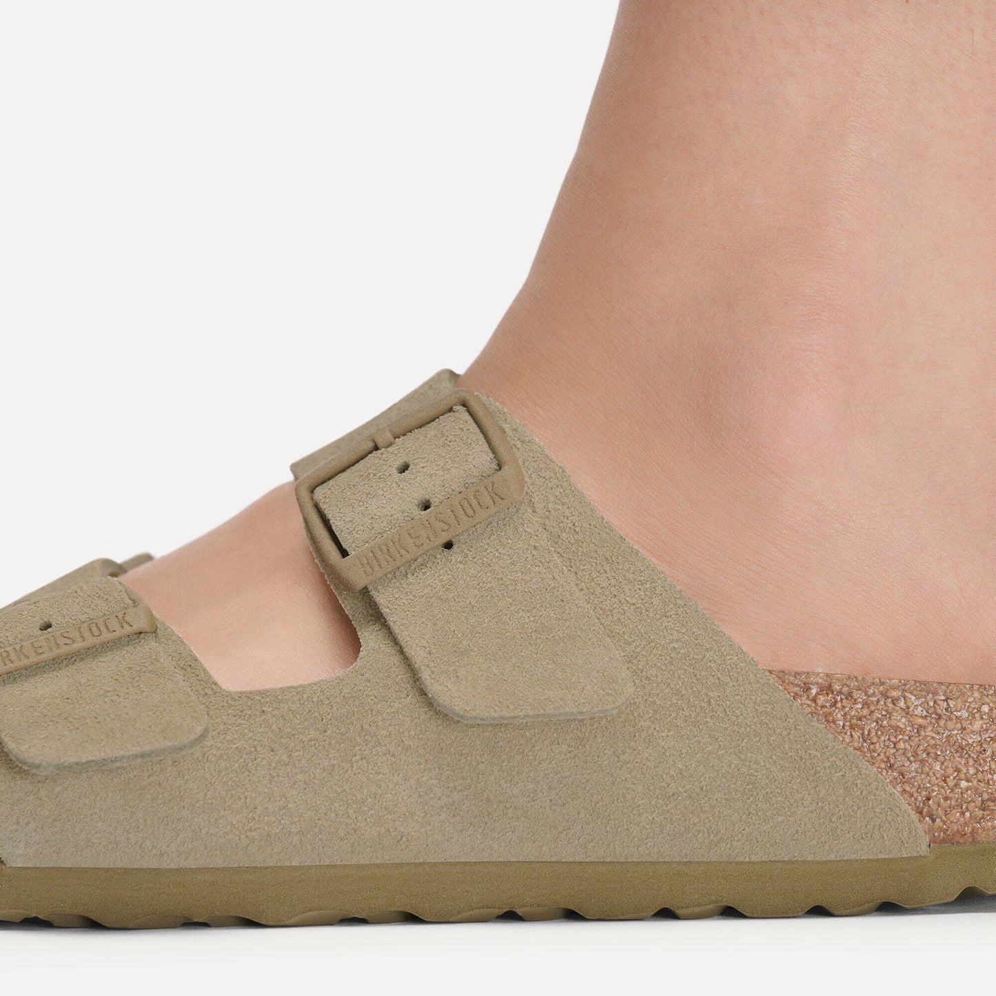 Birkenstock Women's Arizona LEVE Suede Leather Sandals Faded Khaki