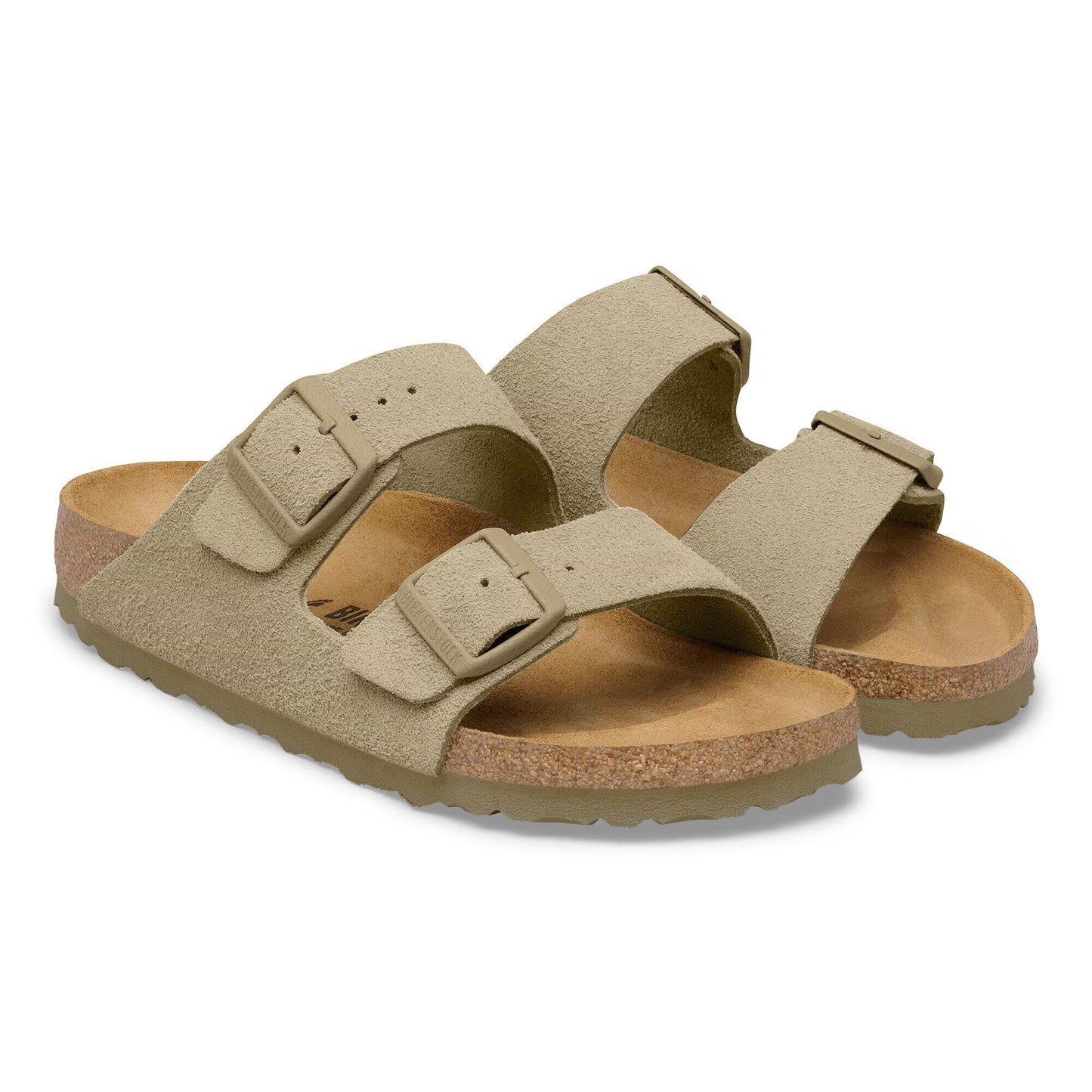 Birkenstock Women's Arizona LEVE Suede Leather Sandals Faded Khaki