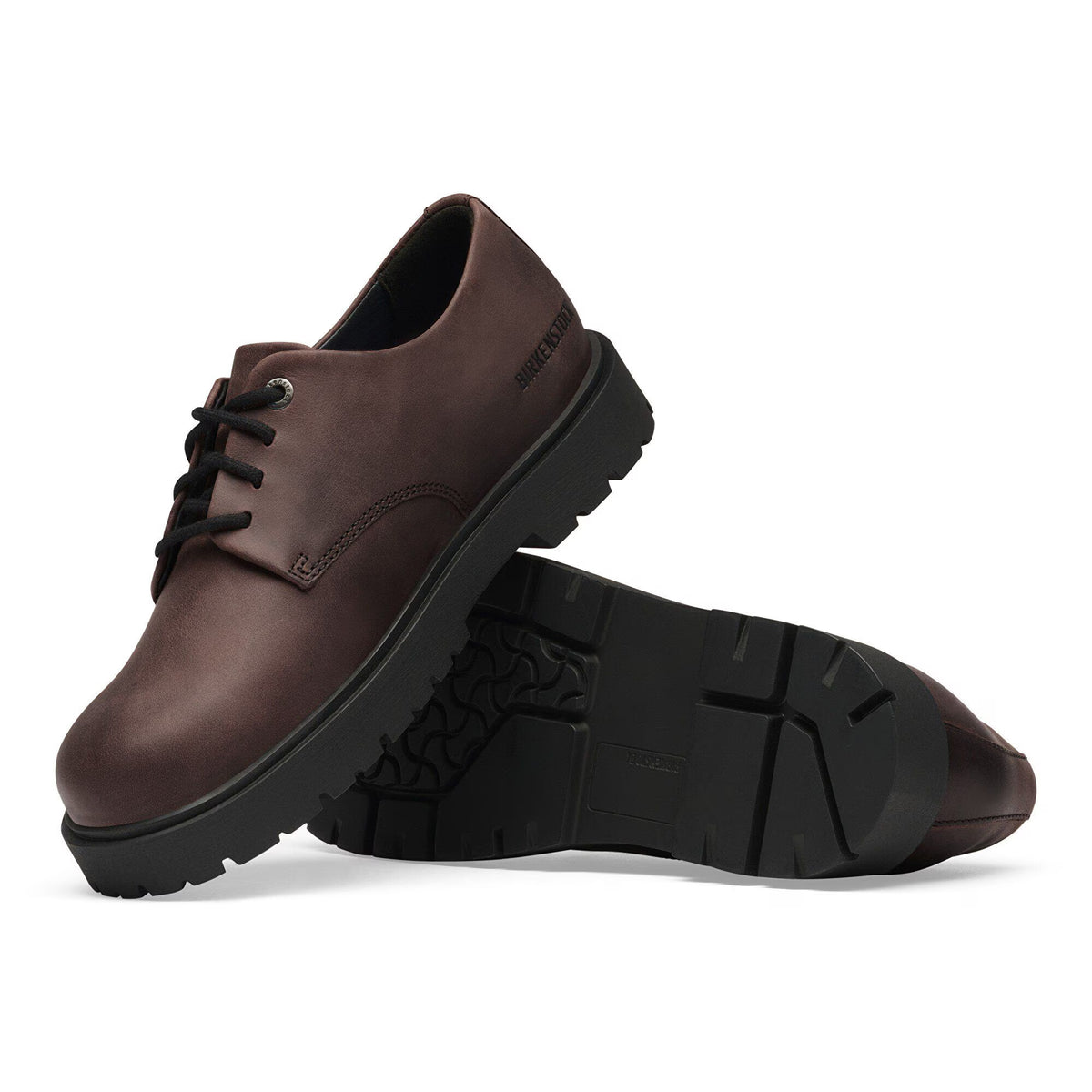 Birkenstock Unisex Highwood Lace Up Leather Shoes Habana Brown