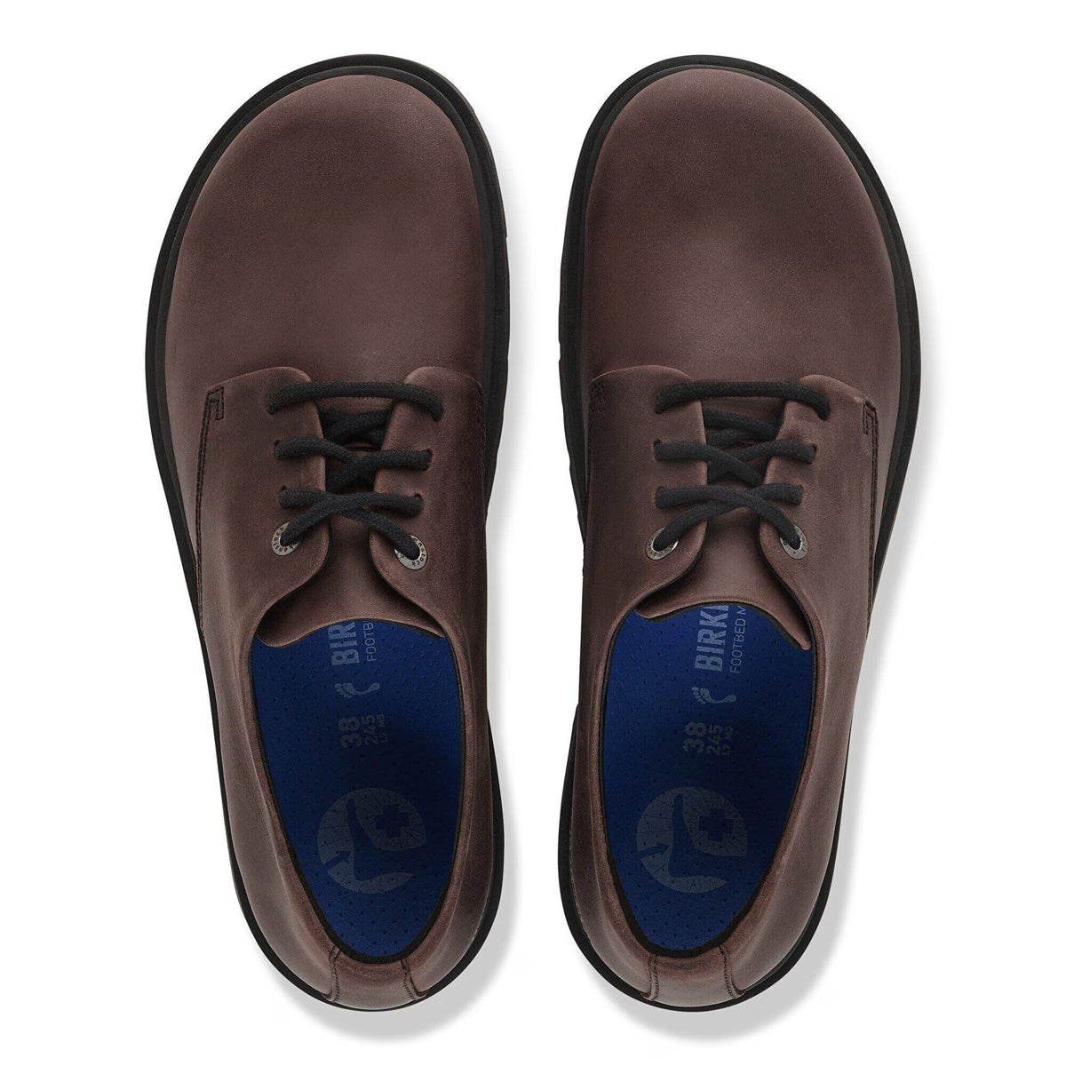Birkenstock Unisex Highwood Lace Up Leather Shoes Habana Brown